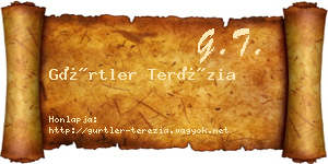 Gürtler Terézia névjegykártya